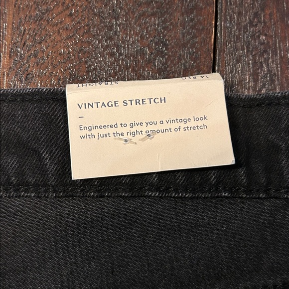 Vintage Straight Black Distressed Jeans - Picture 4 of 9